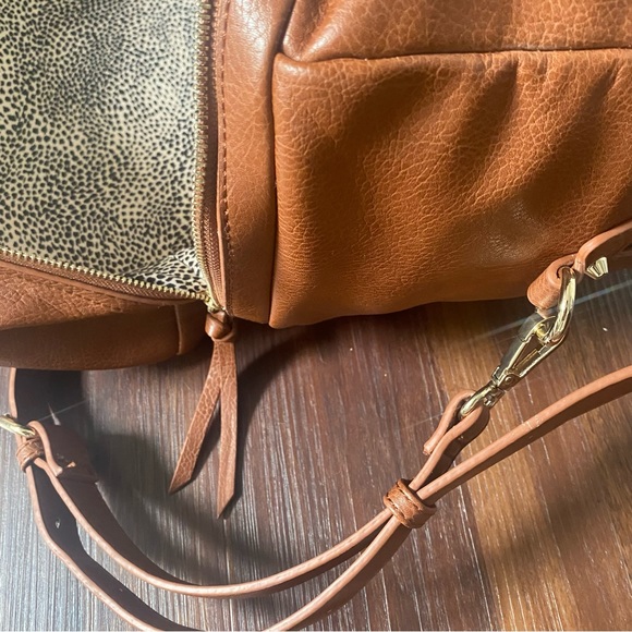 Cognac Faux Leather Weekender bag - Picture 12 of 12